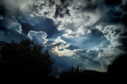 clouds sunset the gathering storm