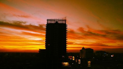 clouds sky sunset