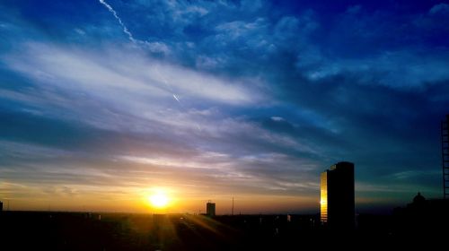 clouds sky sunset