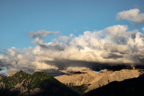 clouds alps mountains