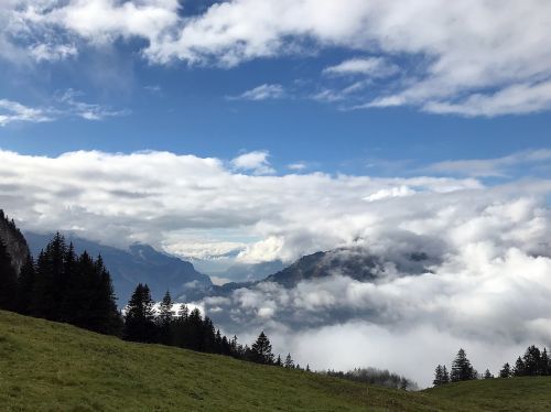 clouds mountains fog