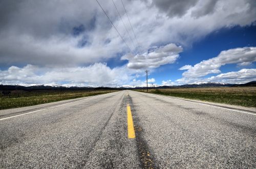 clouds highway road