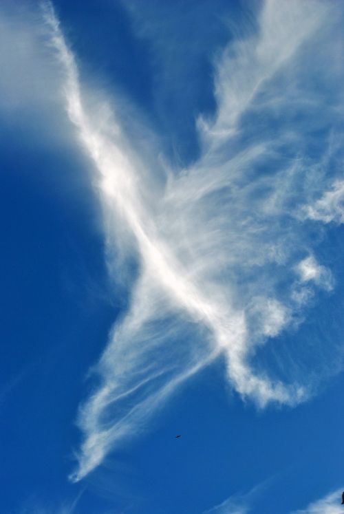 clouds sky vapour trails detail