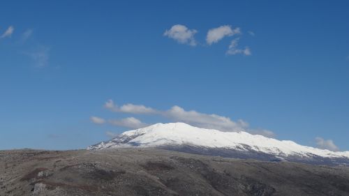 clouds snow mountain