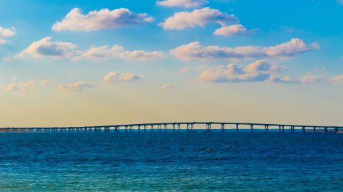 clouds sunshine bridge