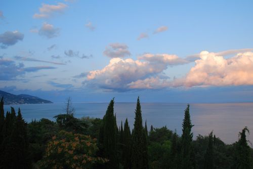 clouds evening sky