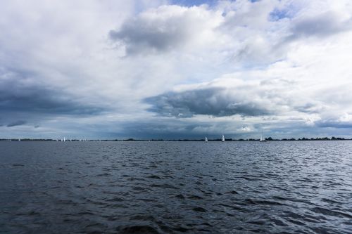 clouds water sailing