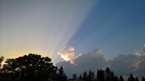 clouds thunderstorm sun