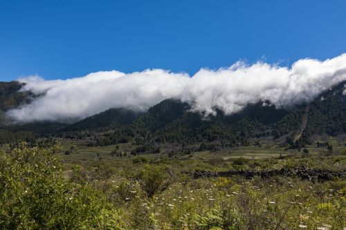 clouds mountains landscape