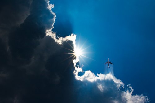 clouds  aircraft  sky