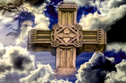 clouds christianity cross