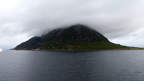 clouds  rock  mountain