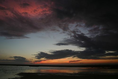 clouds night sunset