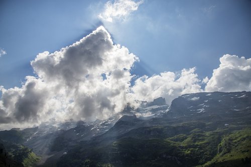 clouds  mountains  switzerland