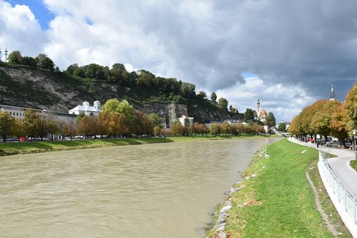 clouds  river  water