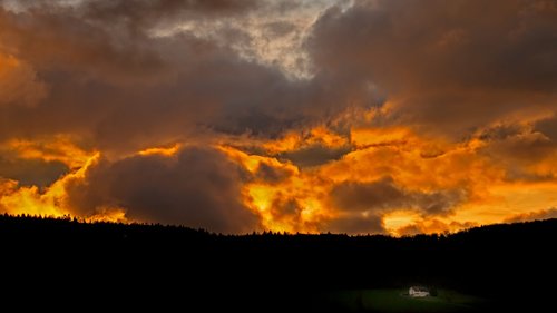 clouds  sunset  landscape