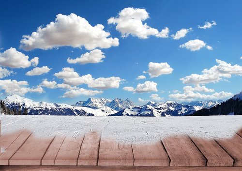 clouds  mountains  snow