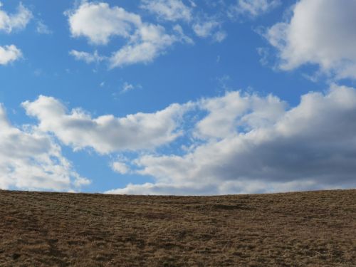 clouds landscape field