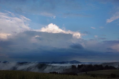 clouds fog sky