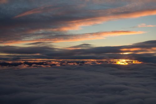 clouds arctic sunset