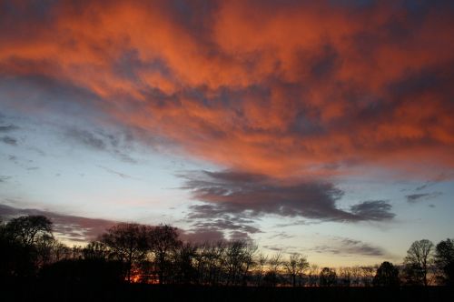 clouds evening red clouds