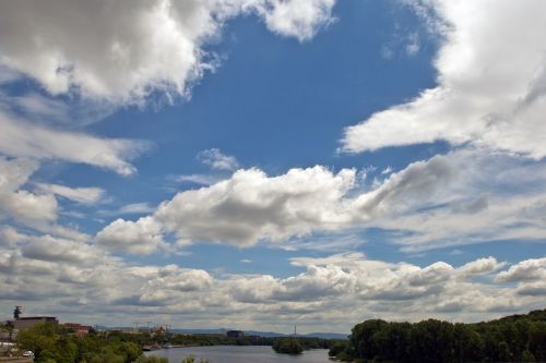 clouds river panorama