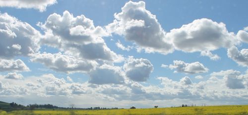 clouds sky blue yellow