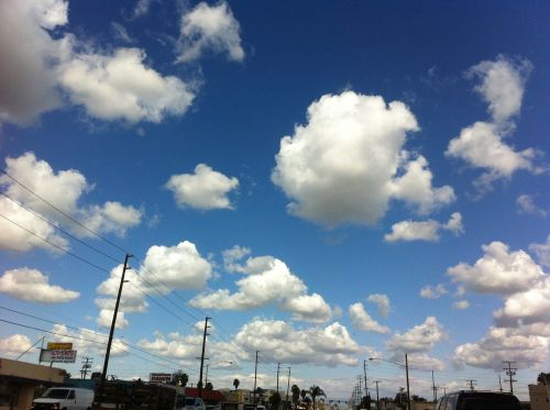 clouds blue sky