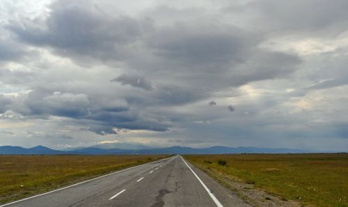 clouds asphalt nature