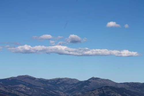 clouds mountain landscape