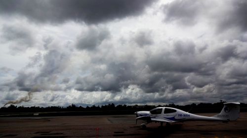 clouds airplane diamond