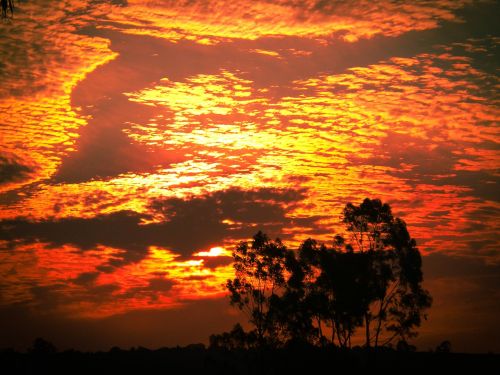 clouds sunset eventide