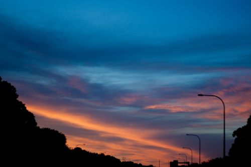 clouds colorful sunset