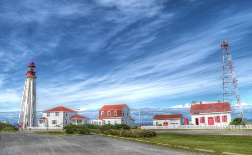 clouds lighthouse panorama