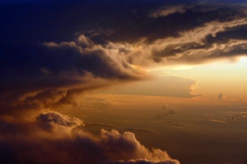 clouds india the plane