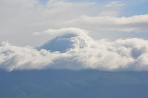 clouds air mountain