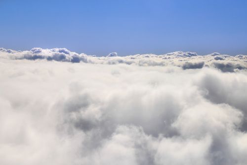 clouds plane air