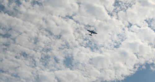 clouds sky aircraft