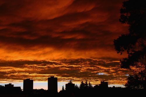 clouds sunset sky