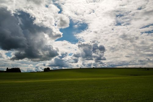 clouds meadow mood