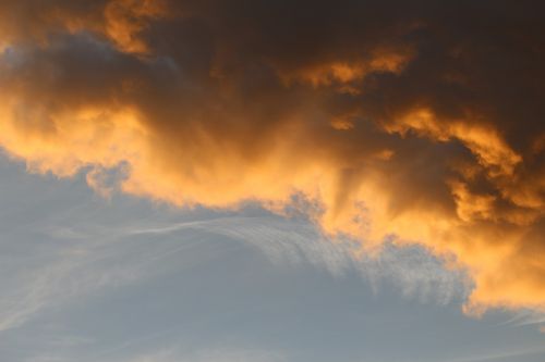 clouds forward evening sky