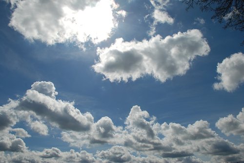 cloudscape  sun  sky