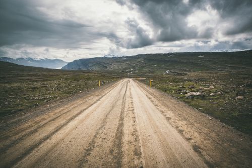 cloudy sky road