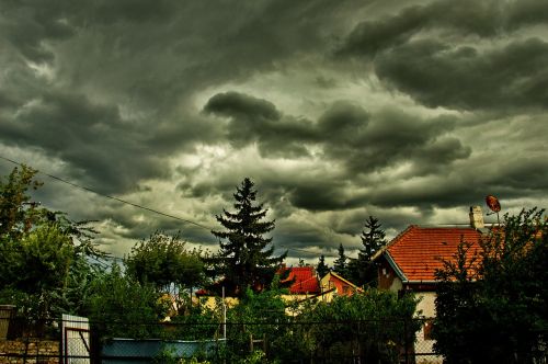 cloudy stormy sky