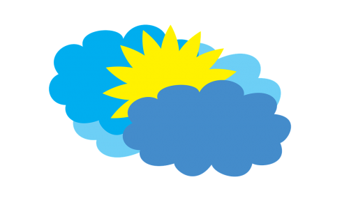 cloudy weather forecast partly cloudy