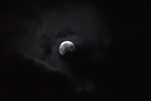 cloudy full moon moonlight