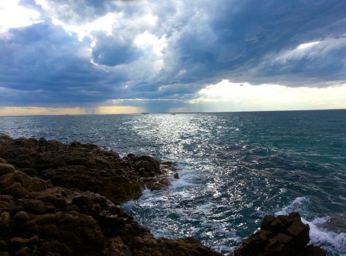 cloudy sea ocean