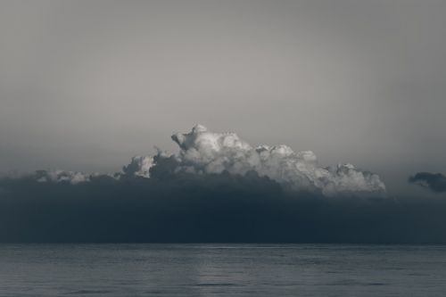 cloudy coast sea