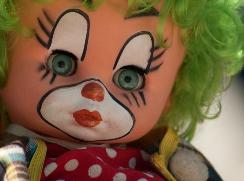 clown doll flea market