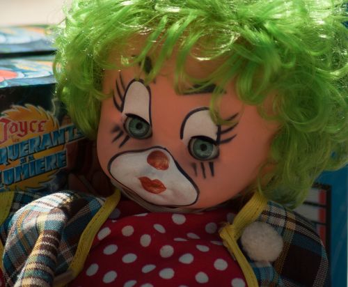 clown doll flea market